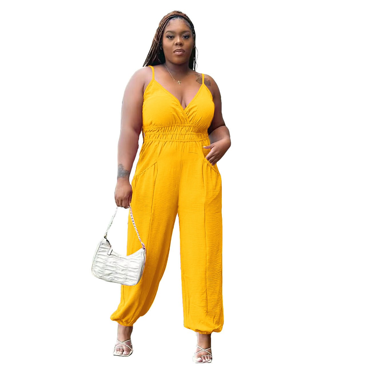 Women's Cotton And Linen Jumpsuit - Amara Luxe Fine Boutique