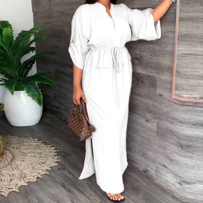 Women's Fashion Dress Solid Color - Amara Luxe Fine Boutique