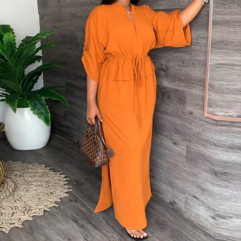 Women's Fashion Dress Solid Color - Amara Luxe Fine Boutique