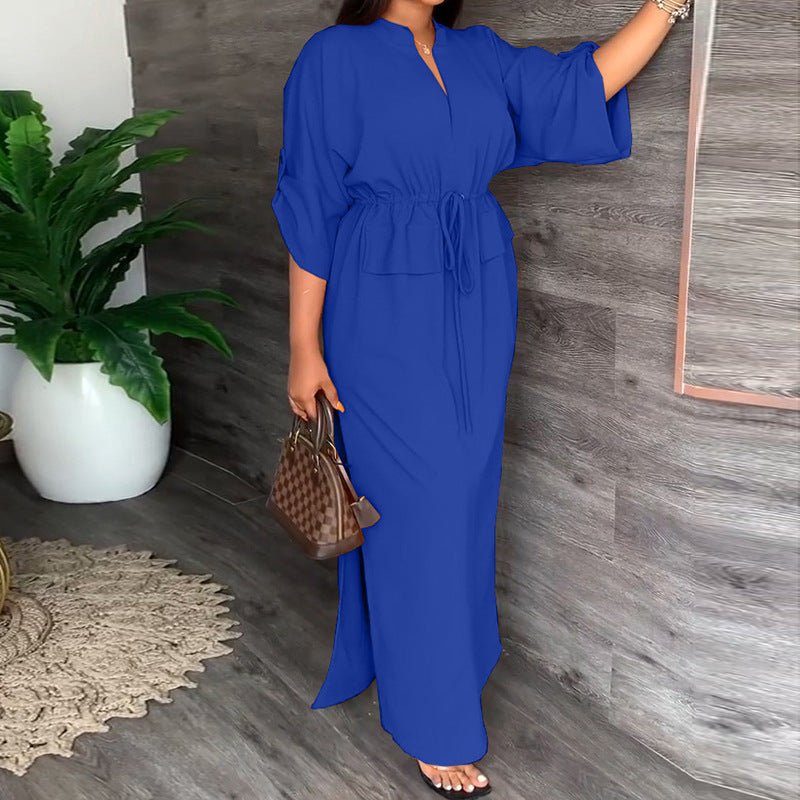 Women's Fashion Dress Solid Color - Amara Luxe Fine Boutique