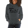 Womens Hoodie - Pullover Sweatshirt - Black Graphic / Inspire Faith - Amara Luxe Fine Boutique