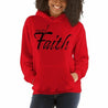 Womens Hoodie - Pullover Sweatshirt - Black Graphic / Inspire Faith - Amara Luxe Fine Boutique