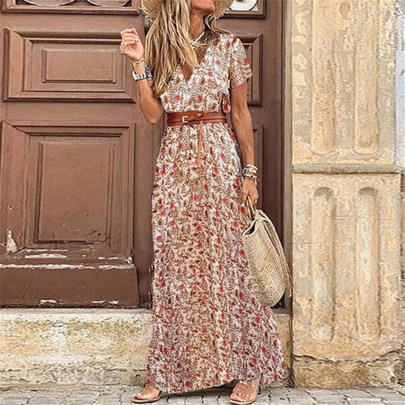 Women's Long Lace Stitching Elegant Dress Long Skirt - Amara Luxe Fine Boutique