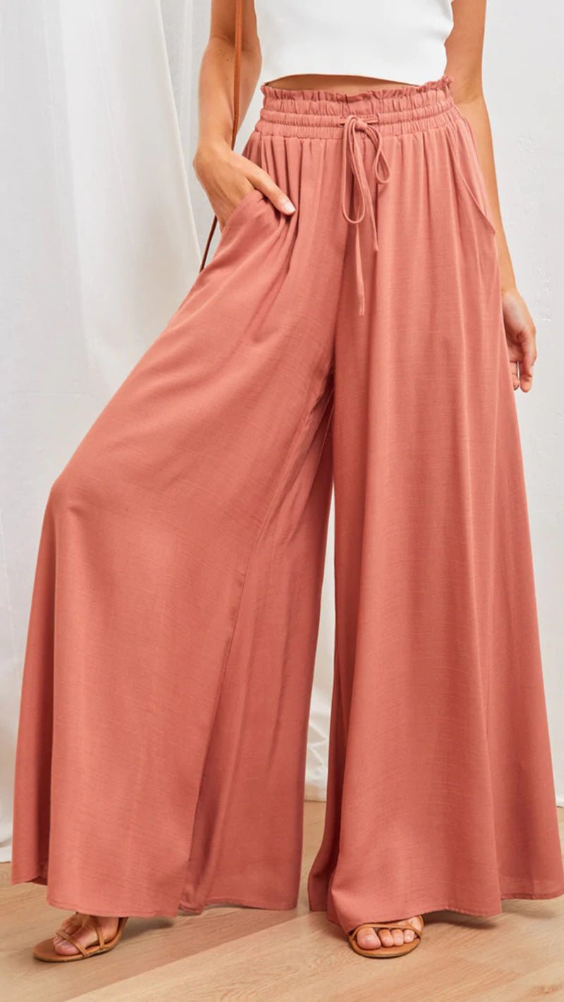 Womens Pants Wide Leg Loose Comfy Lounge Pants With Pockets - Amara Luxe Fine Boutique