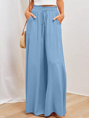 Womens Pants Wide Leg Loose Comfy Lounge Pants With Pockets - Amara Luxe Fine Boutique