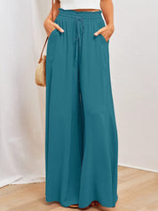 Womens Pants Wide Leg Loose Comfy Lounge Pants With Pockets - Amara Luxe Fine Boutique