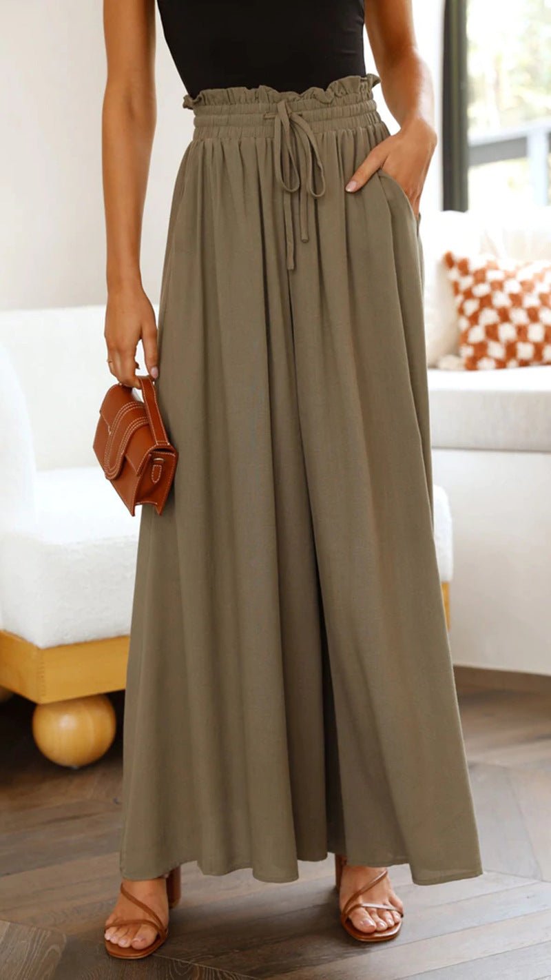 Womens Pants Wide Leg Loose Comfy Lounge Pants With Pockets - Amara Luxe Fine Boutique
