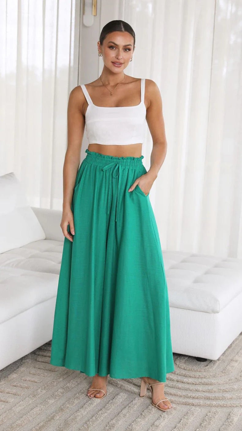 Womens Pants Wide Leg Loose Comfy Lounge Pants With Pockets - Amara Luxe Fine Boutique