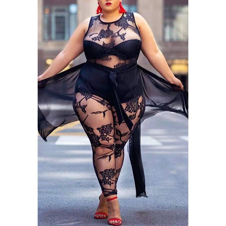 Women's Sexy Flocking Jumpsuit - Amara Luxe Fine Boutique