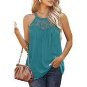 Womens Tank Tops Loose Fit Summer Lace Halter Tops Sleeveless Shirts - Amara Luxe Fine Boutique
