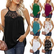 Womens Tank Tops Loose Fit Summer Lace Halter Tops Sleeveless Shirts - Amara Luxe Fine Boutique