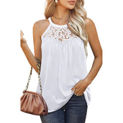 Womens Tank Tops Loose Fit Summer Lace Halter Tops Sleeveless Shirts - Amara Luxe Fine Boutique