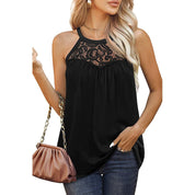 Womens Tank Tops Loose Fit Summer Lace Halter Tops Sleeveless Shirts - Amara Luxe Fine Boutique